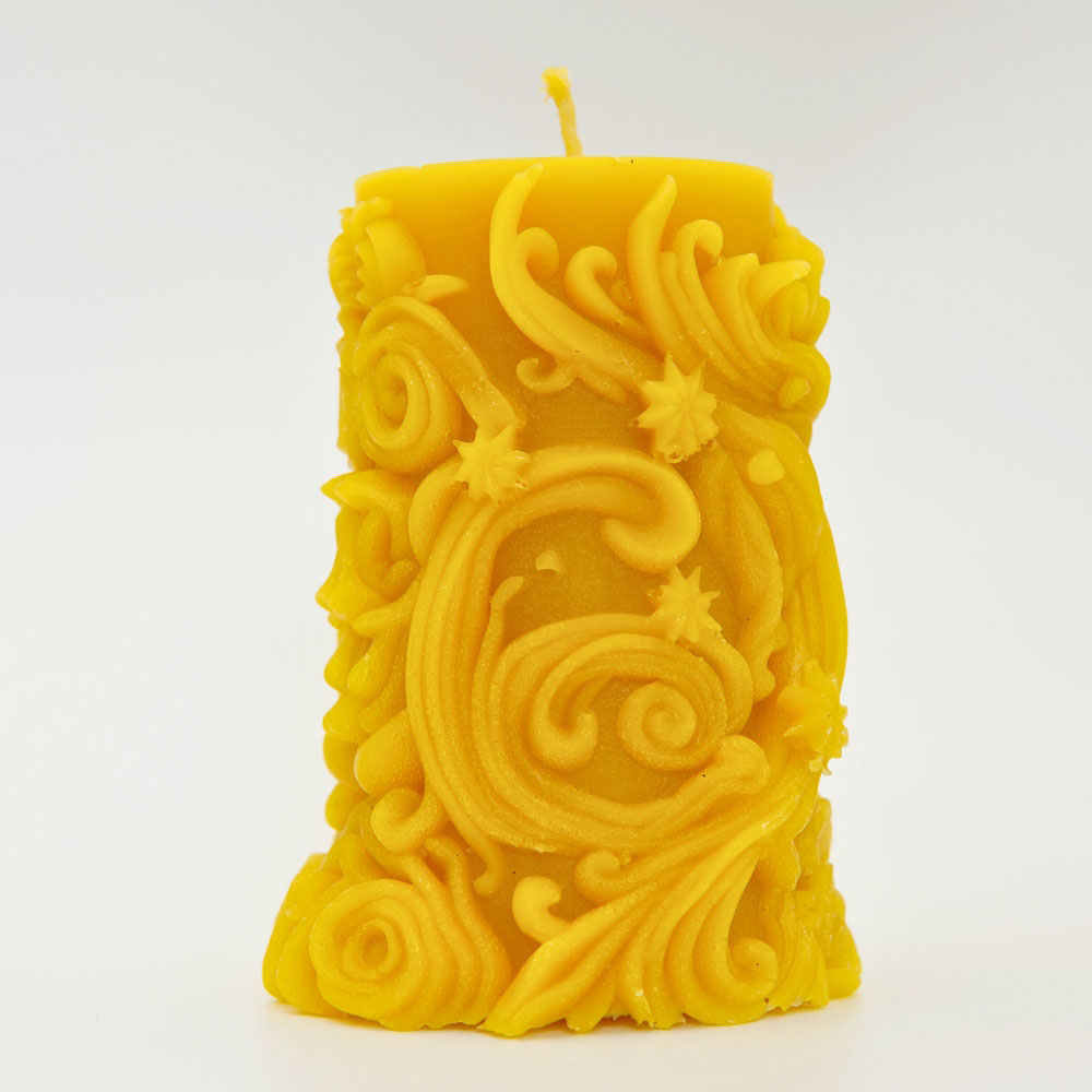 Hand-poured stars beeswax candle by Buzzy Honey Bee, Nottingham