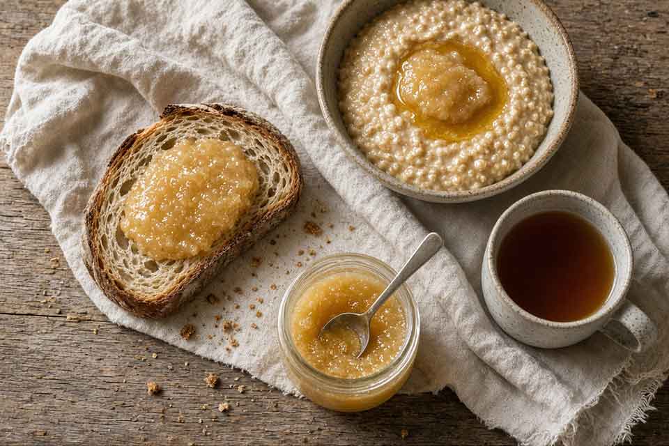 Is set honey healthier than runny honey – raw set honey on toast, porridge and tea